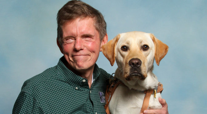Jim Kutsch and his guide dog Easton